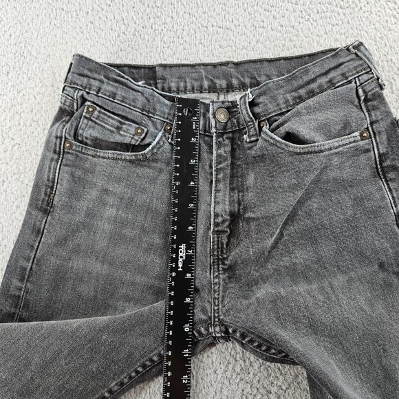 Levis Jeans Mens 29x30 Black 505 Straight Leg Distressed Denim Classic - Picture 11 of 16